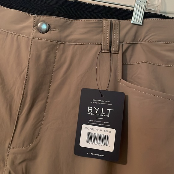 BYLT taupe Men’s dress joggers - Picture 2 of 6